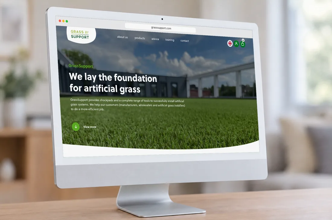 De homepage van GrassSupport