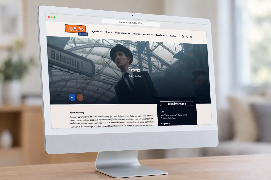 Een filmpagina van Luxor Zutphen met trailer en extra informatie